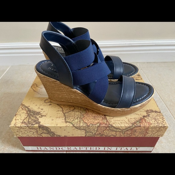 Tuscany Easy Street Felisa Wedge Sandals, Navy - Picture 3 of 4
